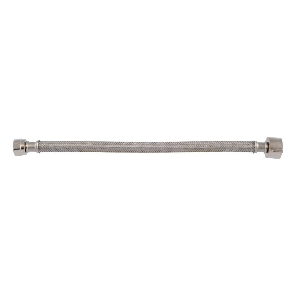 Eastman 48114 1/2 in x 7/8 in x 12 in Braided Stainless Steel Toilet Supply Line with Brass Insert - 2