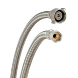 Eastman 48119 1/2 in. Flare x 7/8 in. Ballcock x 20 in. Braided Toilet Supply Line with Brass Insert - 3