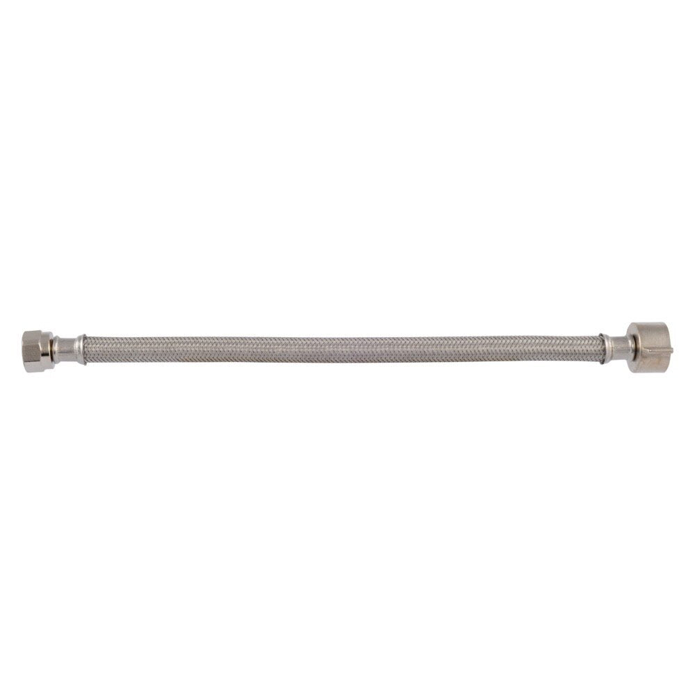 Eastman 48125 1/2 in. Flare x 7/8 in. Ballcock x 12 in. Braided Toilet Connector with Brass Insert - 2