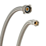 Eastman 48125 1/2 in. Flare x 7/8 in. Ballcock x 12 in. Braided Toilet Connector with Brass Insert - 3