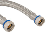 Eastman 48250 12 in Braided Stainless Steel Water Heater Connector 3/4 in FIP x 3/4 in FIP Swivel - 3