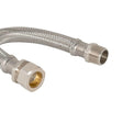 Eastman 48260 18 in. Braided Stainless Steel Water Heater Connector 3/4 in. Comp x 3/4 in. MIP
