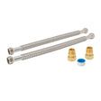 Eastman 48281 Electric Water Heater Installation Kit with 18 in Stainless Steel Connectors
