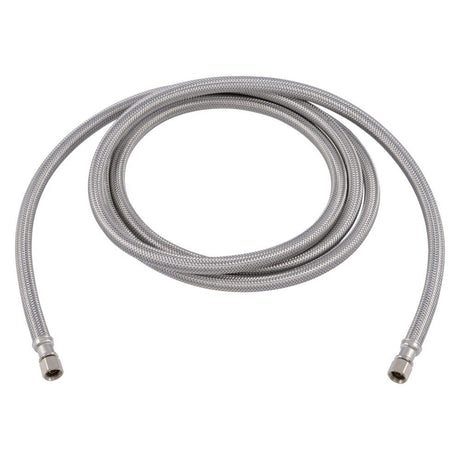 Eastman 48283 8 ft Braided Stainless Steel Ice Maker Supply Line with 1/4 in Compression Ends