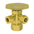 Eastman 48285LF 3/8 in OD x 3/8 in OD x 5/8 in Compression Multiturn Dual Outlet Angle Stop Valve