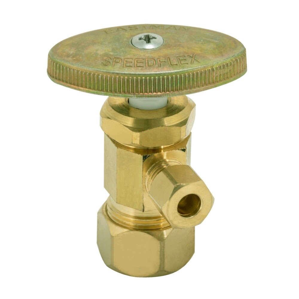 Eastman 48286LF 1/4 in. OD x 5/8 in. Compression Multi-Turn Angle Stop Valve Rough Brass
