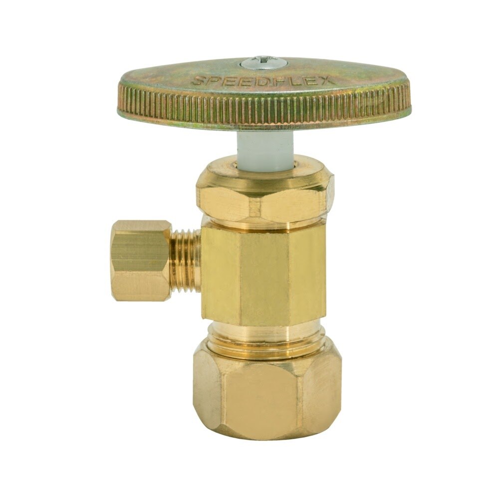 Eastman 48286LF 1/4 in. OD x 5/8 in. Compression Multi-Turn Angle Stop Valve Rough Brass - 2