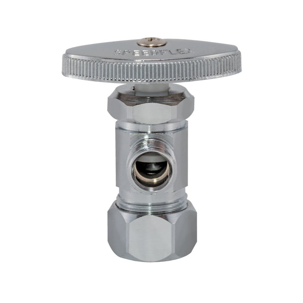 Eastman 48290LF 3/8 in OD x 5/8 in OD Compression Multi Turn Angle Stop Valve Less Nut and Sleeve - 3