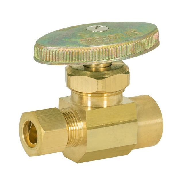 Eastman 48292LF 3/8 in. OD x 1/2 in. Sweat Straight Stop Multi-Turn Valve Rough Brass