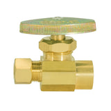 Eastman 48292LF 3/8 in. OD x 1/2 in. Sweat Straight Stop Multi-Turn Valve Rough Brass - 2