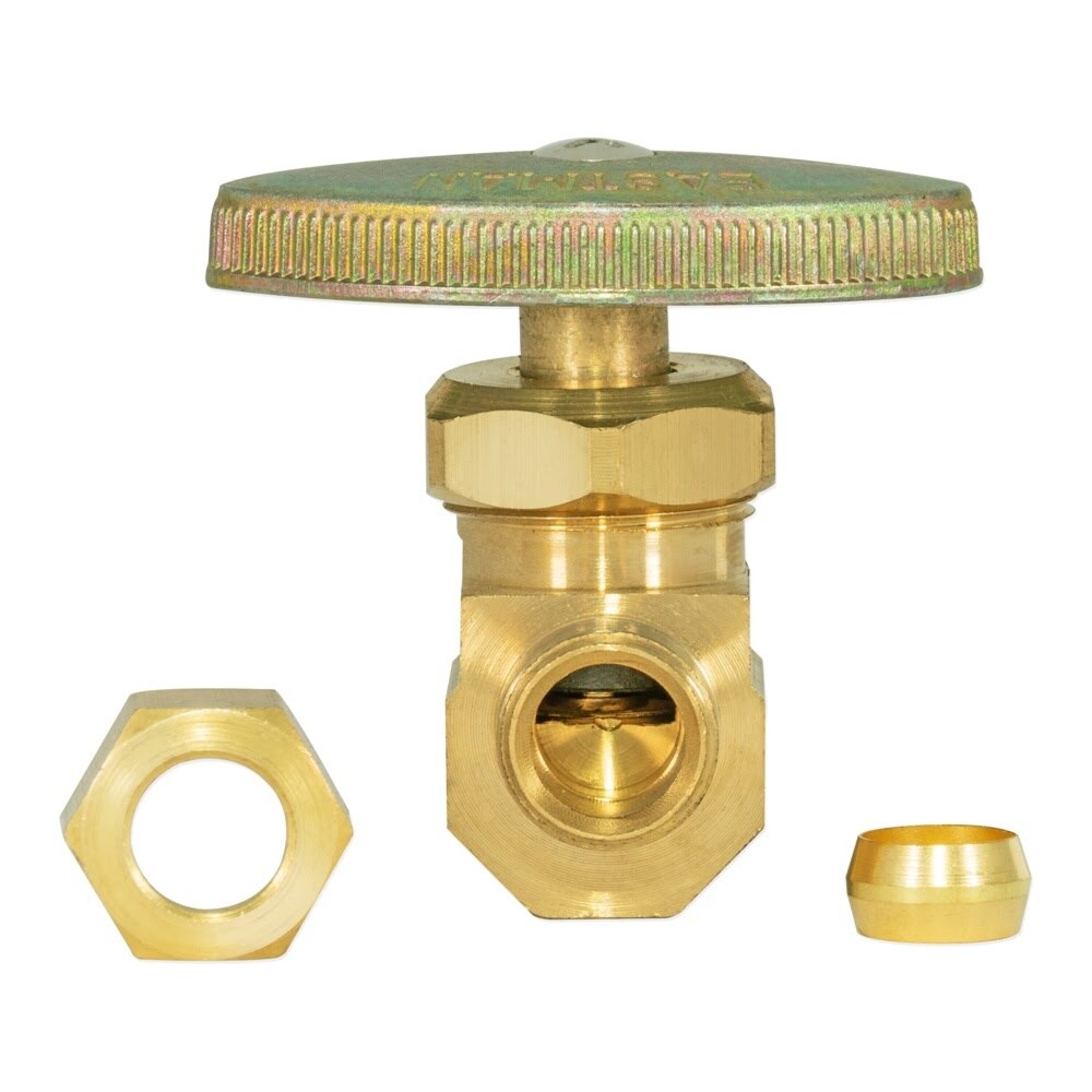 Eastman 48292LF 3/8 in. OD x 1/2 in. Sweat Straight Stop Multi-Turn Valve Rough Brass - 3