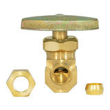 Eastman 48292LF 3/8 in. OD x 1/2 in. Sweat Straight Stop Multi-Turn Valve Rough Brass - 3