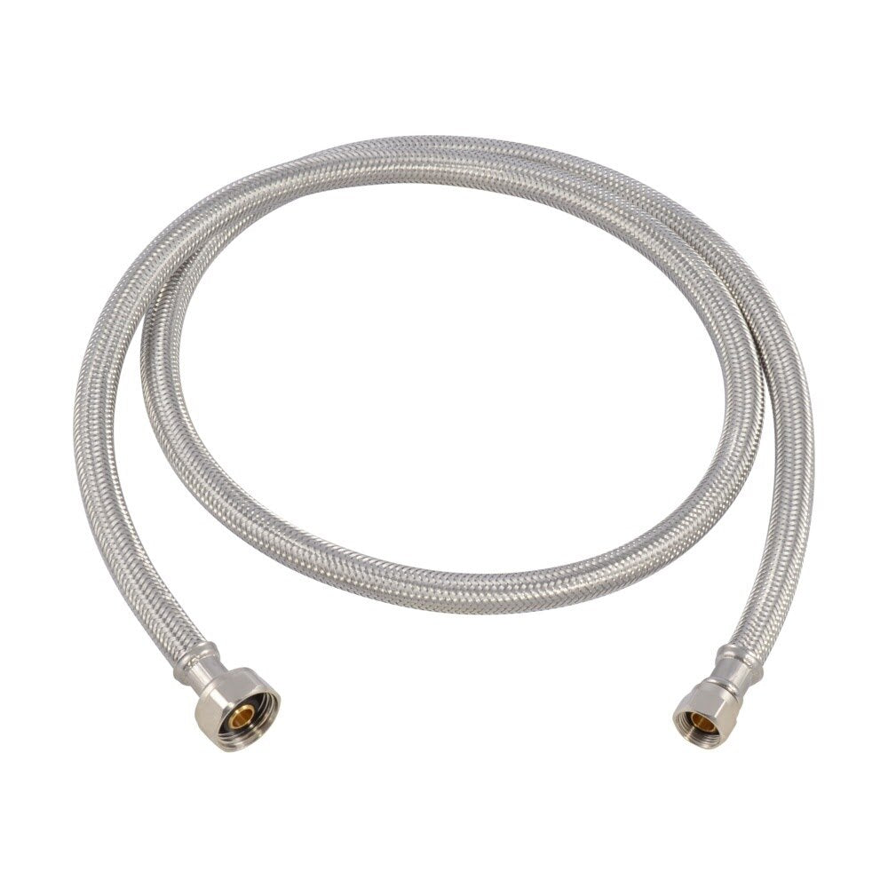 Eastman 48301 1/2 in IPS x 3/8 in Comp x 48 in Braided Stainless Steel Faucet Supply Line with Brass Insert