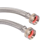 Eastman 48370 4 ft Braided Stainless Steel Washing Machine Hoses for Washer Water Supply (2 Pack) - 3