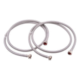 Eastman 48372 6 ft. Braided Stainless Steel Washing Machine Hoses with 3/4 in. FHT Ends (2 Pack)