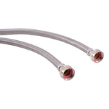 Eastman 48372 6 ft. Braided Stainless Steel Washing Machine Hoses with 3/4 in. FHT Ends (2 Pack) - 2