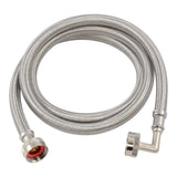 Eastman 48374 3/4 in FHT 5 ft Braided Stainless Steel Washing Machine Connector with Elbow