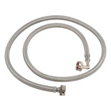 Eastman 48374 3/4 in FHT 5 ft Braided Stainless Steel Washing Machine Connector with Elbow - 3