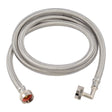 Eastman 48375 3/4 in FHT 6 ft Braided Stainless Steel Washing Machine Connector with Elbow