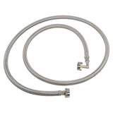 Eastman 48375 3/4 in FHT 6 ft Braided Stainless Steel Washing Machine Connector with Elbow - 3