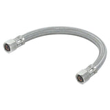 Eastman 48384 2 ft Braided Stainless Steel Icemaker Connector with 1/4 in Comp x 1/4 in Comp Connections