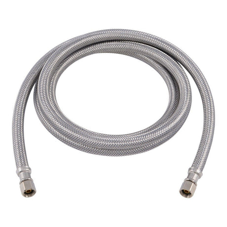 Eastman 48388 1/4 in. Comp. x 1/4 in. Comp. x 6 ft. Braided Stainless Steel Icemaker Connector