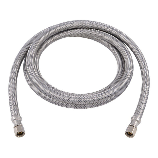 Eastman 48388 1/4 in. Comp. x 1/4 in. Comp. x 6 ft. Braided Stainless Steel Icemaker Connector