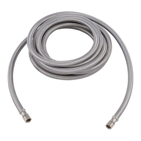 Eastman 48390 1/4 in Comp x 1/4 in Comp 15 ft Braided Stainless Steel Icemaker Connector