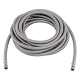 Eastman 48391 20 ft Braided Stainless Steel Ice Maker Connector with 1/4 in Comp x 1/4 in Comp Ends