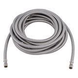 Eastman 48391 20 ft Braided Stainless Steel Ice Maker Connector with 1/4 in Comp x 1/4 in Comp Ends