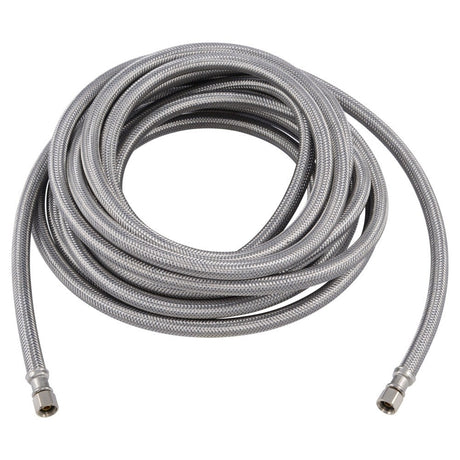 Eastman 48392 25 ft. Braided Stainless Steel Ice Maker Supply Line with 1/4 in. Compression Ends