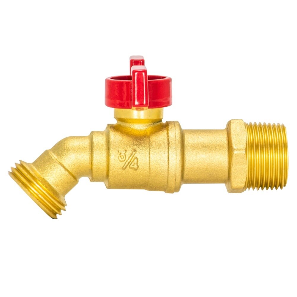 Eastman 48601 3/4 in MIP Brass Quarter Turn Hose Bibb for Outdoor Irrigation - 3