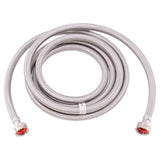 Eastman 48640 10 ft Stainless Steel Washing Machine Hose with Female Hose Thread Connections