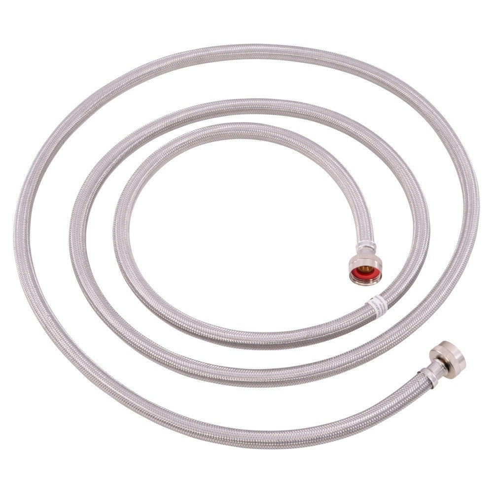 Eastman 48640 10 ft Stainless Steel Washing Machine Hose with Female Hose Thread Connections - 2