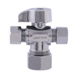Eastman 48652LF 5/8 in. x 3/8 in. x 3/8 in. Compression 1/4 Turn Dual Outlet Stop Valve - 2