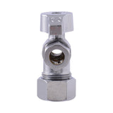 Eastman 48652LF 5/8 in. x 3/8 in. x 3/8 in. Compression 1/4 Turn Dual Outlet Stop Valve - 3