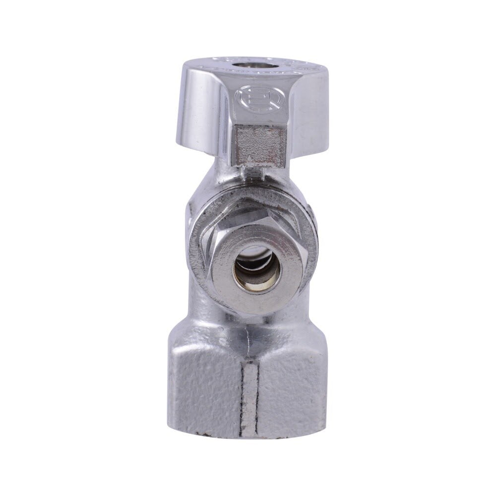 Eastman 48655LF Quarter Turn Dual Outlet Stop Valve with 1/4 in. OD and 3/8 in. OD Outlets x 1/2 in. FIP - 3