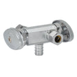Eastman 48673LF 3/8 in. OD x 3/8 in. OD x 1/2 in. PEX Crimp Dual-Handle Multi-Turn Dual Outlet Stop Valve