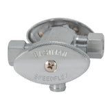 Eastman 48673LF 3/8 in. OD x 3/8 in. OD x 1/2 in. PEX Crimp Dual-Handle Multi-Turn Dual Outlet Stop Valve - 2