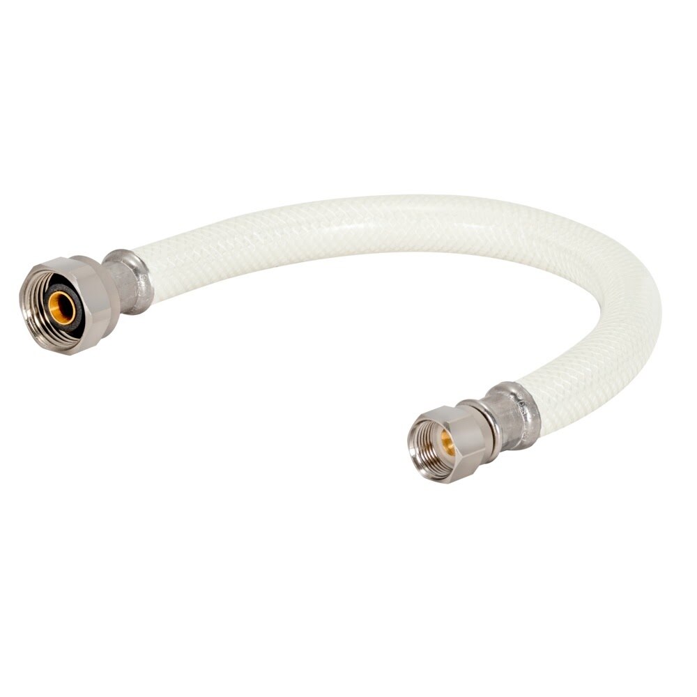 Eastman 48723 3/8 in. Flare x 1/2 in. IPS x 12 in. Flex Water Supply Line with Brass Insert