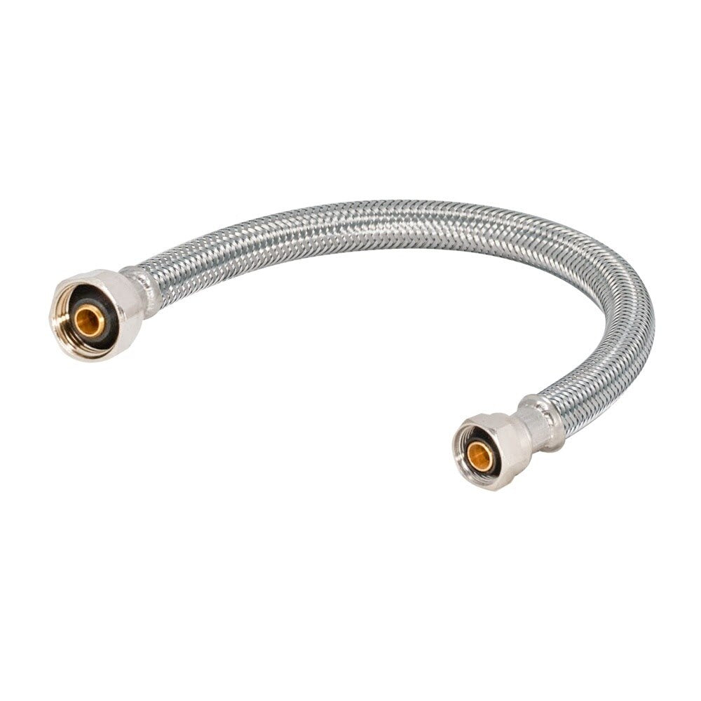 Eastman 48742 1/2 in IPS x 7/16 in Comp x 12 in Braided Stainless Steel Supply Line with Brass Insert