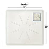 Eastman 52525 30 in x 32 in Heavy Duty Plastic Washing Machine Drain Pan - 2