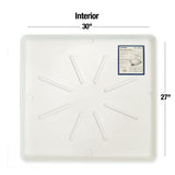 Eastman 52525 30 in x 32 in Heavy Duty Plastic Washing Machine Drain Pan - 2