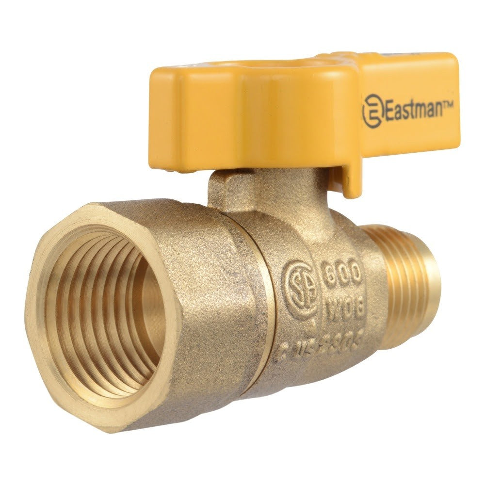 Eastman 60001B 3/8 in. OD Flare x 1/2 in. FIP Straight Brass Gas Valve