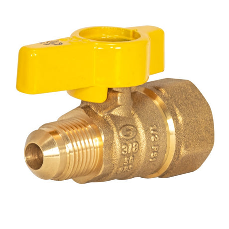Eastman 60001 3/8 in OD Flare x 1/2 in FIP Straight Brass Gas Valve