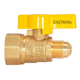Eastman 60001 3/8 in OD Flare x 1/2 in FIP Straight Brass Gas Valve - 2