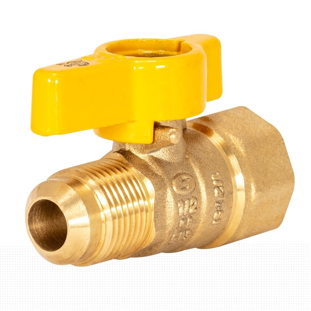 Eastman 60003 1/2 in. OD Flare x 1/2 in. FIP Straight Brass Gas Valve