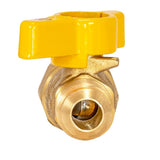 Eastman 60003 1/2 in. OD Flare x 1/2 in. FIP Straight Brass Gas Valve - 3