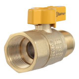 Eastman 60005B 5/8 in OD Flare x 3/4 in FIP Straight Brass Gas Ball Valve