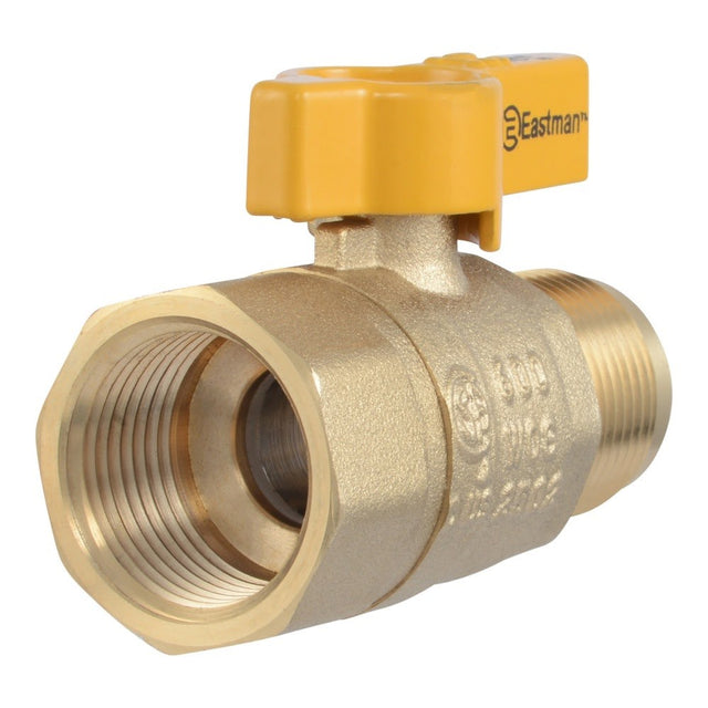 Eastman 60005B 5/8 in OD Flare x 3/4 in FIP Straight Brass Gas Ball Valve